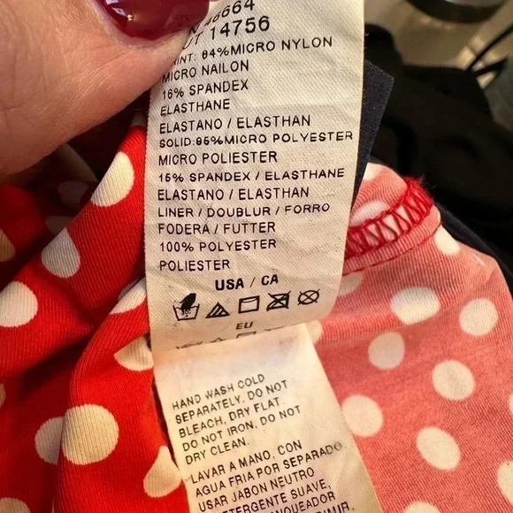 Tommy Hilfiger | Red White Navy Polkadot Halter Tie Tankini Top Size 6 Small S - Picture 8 of 9